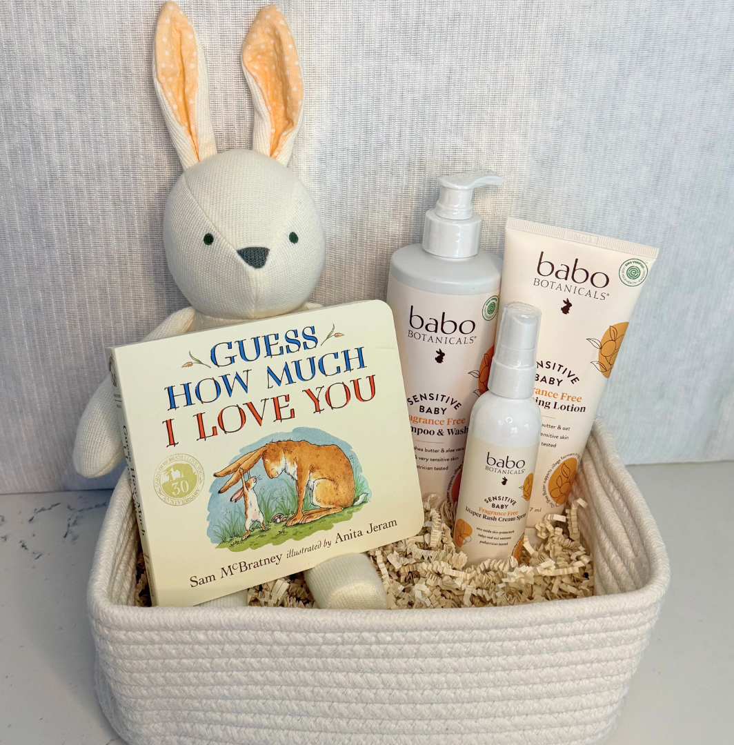 Baby Showers by Mail Gift Basket with Babo Botanicals products