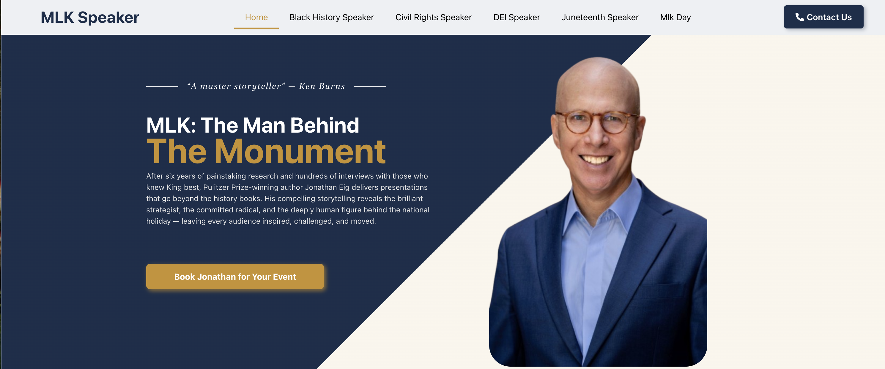 MLK Speaker — Jonathan Eig website designed by Casaccio Media